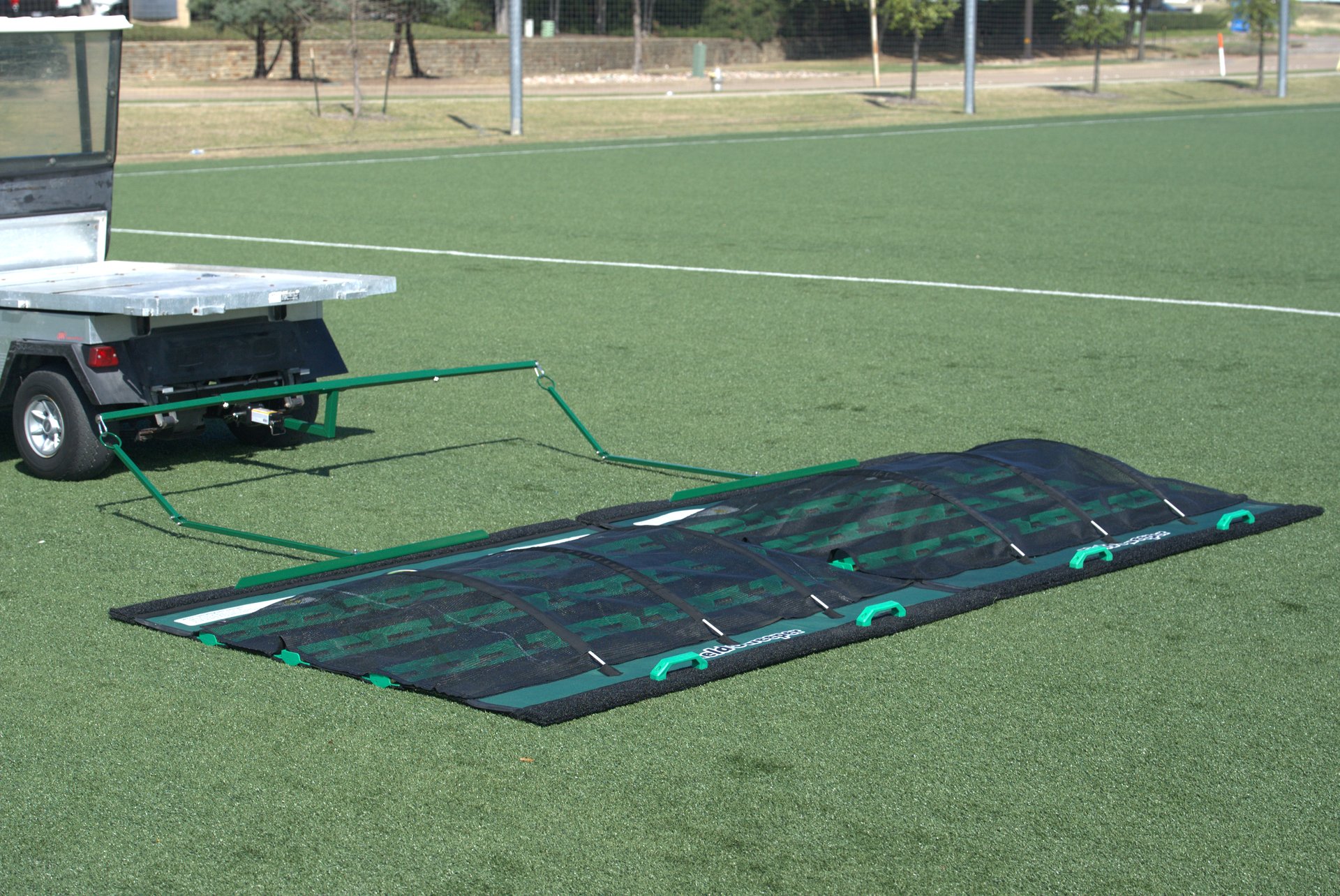 Sweeper Post Duplex 12ft SportSweeper™ — Double-Wide Synthetic Turf Sweeper ...