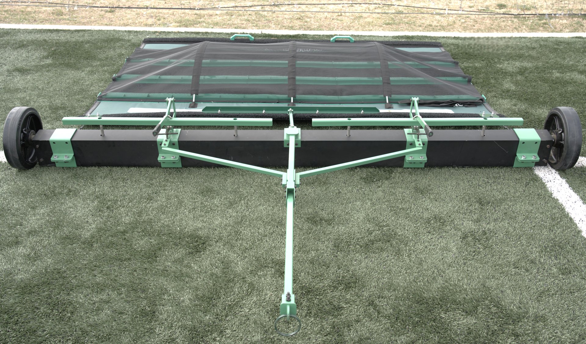 MagSweeper Combo front view — magnetic sweeper and friction mat system